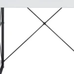HMS 47" Simple Design White Black Computer Desk Ergonomic Adjustable Gaming Desk with Extendable Features Made of Wood Metal