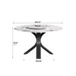 Pandora Round Sintered Stone Dining Table with Rotating Top - 6 Seater – in a cozy room setting