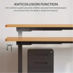 Electric Whole Piece Adjustable Height Home Office Computer Desk FCJ Sit Stand up Workstation – styled in a modern Office