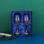 Creative Enamel Iris Glass cup Champagne Flutes Crystalline Party Gift Toasting Glass Goblet Crystal Anniversary unique mug