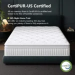 Goldoma 30cm medium firm hybrid mattress with pocket springs and memory foam on a platform bed