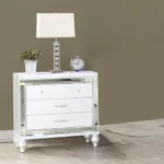 Modern wood nightstand with 2 drawers in eco-friendly design, perfect for bedroom adjustable storage