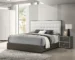 Goldoma Modern Adjustable Full Size Panel Bed with Button Tufted Headboard, Cream White