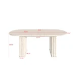 Modern extendable oval dining table for 8 people with MDF strip base - Goldoma