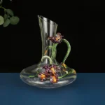 Creative Enamel Iris Glass cup Champagne Flutes Crystalline Party Gift Toasting Glass Goblet Crystal Anniversary unique mug