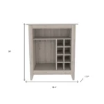HMS Modern Light Gray Bar Cart Wine Storage Trolley Plastic Steel Iron Wood for Hotels Kitchens Workshops Hospitals Outdoor Use - Image 5