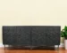 Solid wood sideboard in black teak with four doors in modern luxury dining room