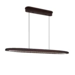 US Stock Free Shipping 51" Wood Linear LED Pendant Light Dimmable 36W Walnut Dining Table Pool Table Kitchen Island Fixture