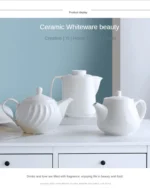 Ceramic Kettle European Style Simple White Coffee Pot Water 700-1000ml Teapot Hotel Water Ware Home Bar Decoration Drinkware