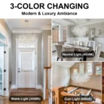 Chandeliers for Dining Room - 31.5" Modern Crystal Chandelier, TreeBranch Raindrop Chandelier, Foyer Chandeliers for