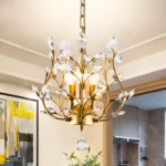 3-Light Crystal Chandeliers,Ceiling Lights,Crystal Pendant Lighting for Living Room Dining Room Bedroom Restaurant