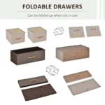 Chester Dresser with Fabric Bins - 4 Drawer Storage Cabinet – close-up detail