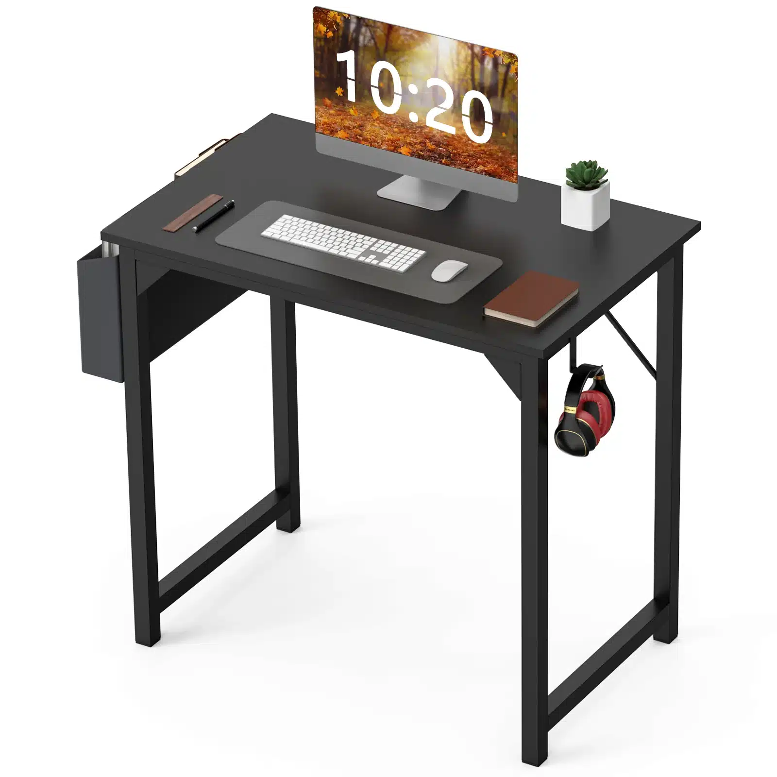 FCJ Modern Minimalist Style Computer Desk Simple Wooden Design Adjustable Cooling for Home Office Bedroom Living Room School Use