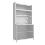 Modern Dustproof Freestanding Kitchen Storage Cabinet Flip Door Iron Sideboard by Manufacturer - Image 12