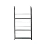 HMS 49" Black Metal Four Tier Bookcase Elegant & Durable Bookshelf for Home Office Use – side view