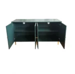 Modern Green Lacquered 4 Door Wooden Cabinet Sideboard Buffet Server Cabinet Storage Cabinet, for Living Room, Entryway - Image 5