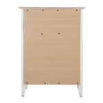 White nightstand with drawer and cabinet for bedroom - modern storage furniture from Goldoma