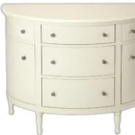 HMS 41 Five-Drawer Sideboard Modern Traditional White Solid Teak Wood for Living Room Dining Kitchen Use - Image 4