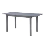 59" Extendable Dark Gray Dining Table Seats 4-8 – side view