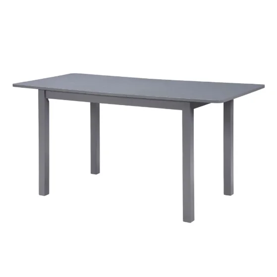 59" Extendable Dark Gray Dining Table Seats 4-8