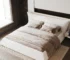 Goldoma Modern King Size Adjustable Upholstered Platform Bed with Velvet Headboard and Wood Frame