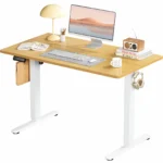 FCJ Ergonomic Height Adjustable Computer Desk Comfortable Standing or Seated Workstation – styled in a modern Office setting