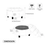 Goldoma 29.33"W Upholstered Round Ottoman with Reversible Lid – Fleece Fabric Storage Stool for Living Room – top view