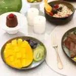 Super September Hot Selling 20 Pcs Reactive Glaze Bubble Green Ceramic Dinnerware Sets Stoneware Nordic Shape Dinner Set