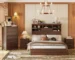 Goldoma 4-Piece Modern Bedroom Furniture Set – Queen Bed with LED Storage Headboard, Charging Station, Nightstands, and