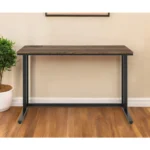 HMS 47" Brown and Black Writing Desk Elegant Computer Desk with Comfortable Size for Home or Office Use