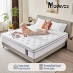 Goldoma 12 inch hybrid mattress in a box – medium firm pocket spring mattress for queen and king size beds