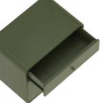 Modern green nightstand with three drawers – bedroom storage unit