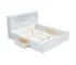 Goldoma Modern White King Size Solid Wood Platform Bed with Storage Headboard and USB Ports
