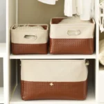 Foldable Storage Basket Organizer Toys Box Sundries Book Snack Desk Organizer Clothes Basket PU Laundry Hamper Home Decor