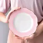 Brief Tableware Gold Edge Irregular Ceramic Plate Floral Shape Porcelain Steak Salad Dessert Dish Tray Household Dinner