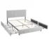 Goldoma Upholstered Full Platform Storage Bed Frame with 4 Drawers and Adjustable Tufted Headboard