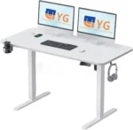 48*24 Inch Electric Height Adjustable Desk,Standing Desk , Computer Desk &Office Desk for Home – side view