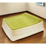 Moss green queen air mattress with raised head and velvet pillowtop from Goldoma
