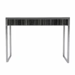 HMS 42" Extendable Silver MFC Writing Desk with Two Drawers for Living Room Workshop Warehouse Supermarket Villa Easy