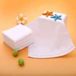 5pcs Small square towel pure cotton kindergarten white square towel foot therapy Hotel Hotel napkin small towel towels