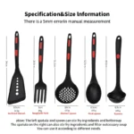 Premium silicone kitchen utensil set with spatulas, pliers, and spoons on a countertop
