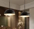 41" Industrial Modern Black Double Pendant Light,Adjustable Ceiling Hanging Lamp with Matte Finish for Dining Room(No Bulbs)