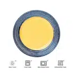 Semtember Promotion 16Pc Bark Style Stone Tool Dinner Modern Ceramic 10.8 Inch Plate Unique Edge Stone Tool Tableware Set