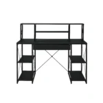 HMS 47" Black Computer Desk with Shelf Drawer and Folding Feature Simple Minimalist Style for PC and Gaming – close-up detail