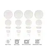 Stoneware Ceramic 20pcs Peach Round Nordic Style Dinner Plate Smooth Clean Easy Plates Sets Dinnerware Low Price Dinnerware