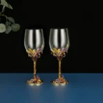 Creative Enamel Iris Glass cup Champagne Flutes Crystalline Party Gift Toasting Glass Goblet Crystal Anniversary unique mug