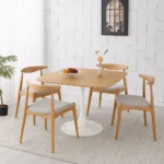 79-inch acacia wood dining table rectangular brown modern dining table with straight legs