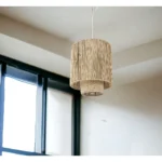 HMS Modern Cane Pendant Light Natural Cylindrical Hanging Design for Home Villa Restaurant Warm White Interior Ceiling Light