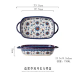 Ceramic Bakeware Bowls Polish Style Hand-painted Kitchen Tableware Salad Dessert Steak Pasta Plate Fruit Tray Decoration - Image 18