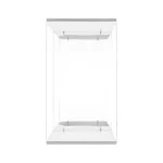 HMS 25 Two-Tier Clear Plastic Bookcase Elegant Design Two-Tiered Bookshelf for Home Office Use – close-up detail